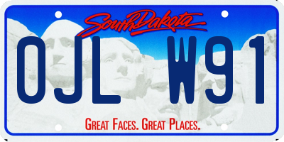 SD license plate 0JLW91