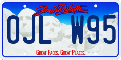 SD license plate 0JLW95