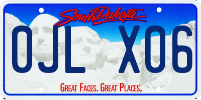 SD license plate 0JLX06