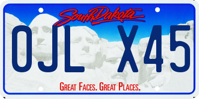 SD license plate 0JLX45