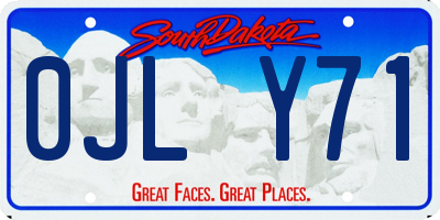 SD license plate 0JLY71