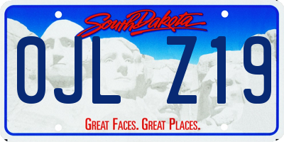 SD license plate 0JLZ19