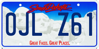 SD license plate 0JLZ61