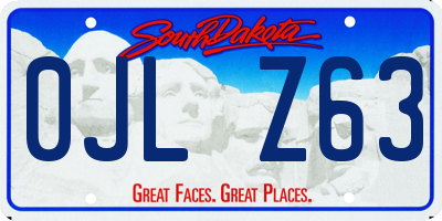 SD license plate 0JLZ63