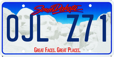 SD license plate 0JLZ71