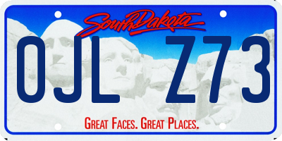 SD license plate 0JLZ73