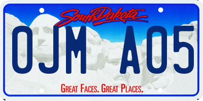 SD license plate 0JMA05