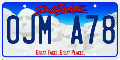 SD license plate 0JMA78