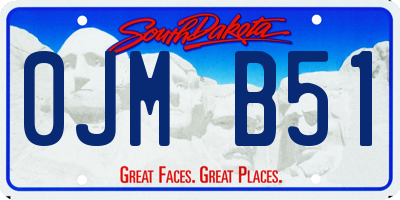 SD license plate 0JMB51