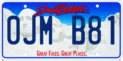 SD license plate 0JMB81
