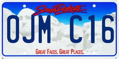 SD license plate 0JMC16