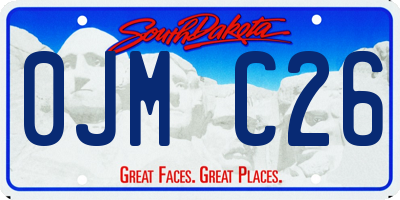 SD license plate 0JMC26