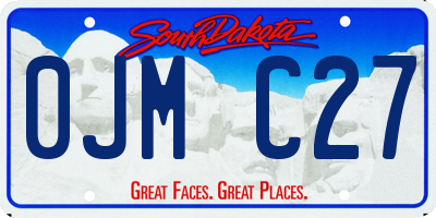 SD license plate 0JMC27