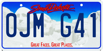 SD license plate 0JMG41