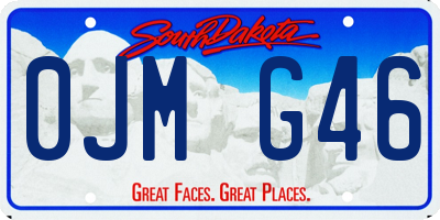 SD license plate 0JMG46