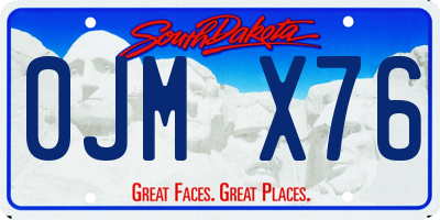 SD license plate 0JMX76