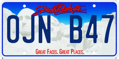 SD license plate 0JNB47