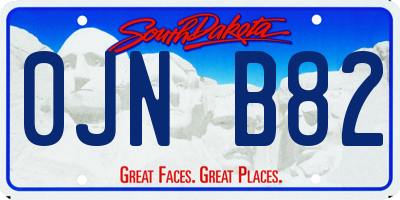 SD license plate 0JNB82