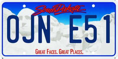 SD license plate 0JNE51