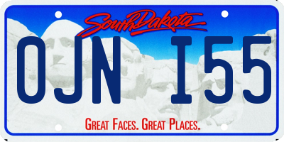 SD license plate 0JNI55