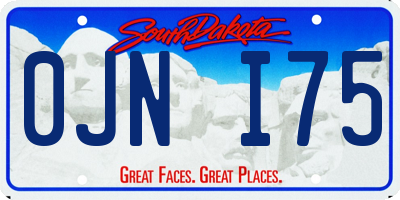 SD license plate 0JNI75