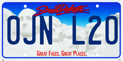 SD license plate 0JNL20