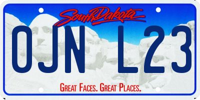 SD license plate 0JNL23
