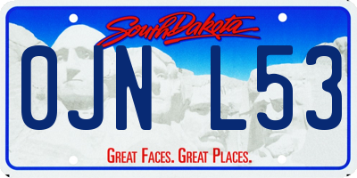 SD license plate 0JNL53