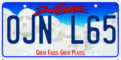 SD license plate 0JNL65