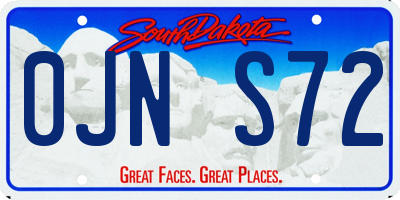 SD license plate 0JNS72