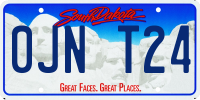 SD license plate 0JNT24
