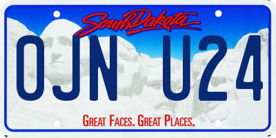 SD license plate 0JNU24