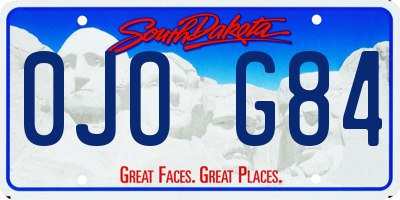 SD license plate 0JOG84