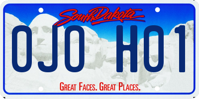 SD license plate 0JOH01