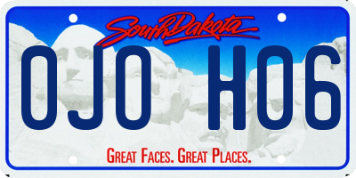 SD license plate 0JOH06