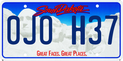 SD license plate 0JOH37
