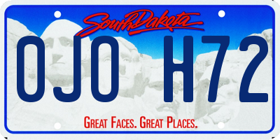 SD license plate 0JOH72