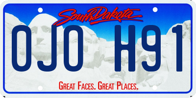 SD license plate 0JOH91