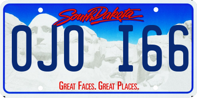 SD license plate 0JOI66