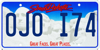 SD license plate 0JOI74