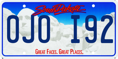 SD license plate 0JOI92