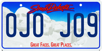 SD license plate 0JOJ09