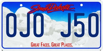 SD license plate 0JOJ50