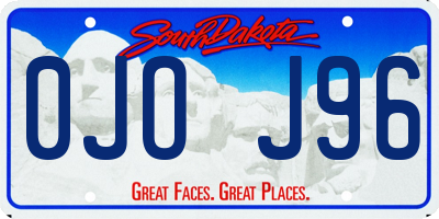 SD license plate 0JOJ96