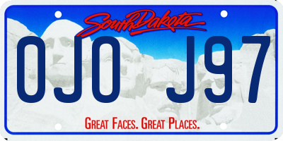 SD license plate 0JOJ97