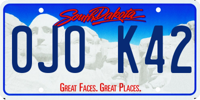 SD license plate 0JOK42