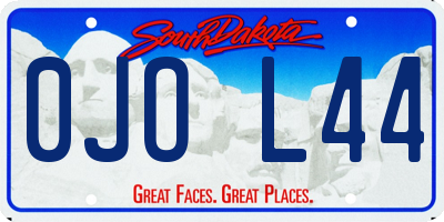 SD license plate 0JOL44