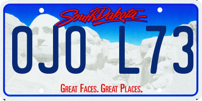 SD license plate 0JOL73