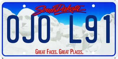 SD license plate 0JOL91