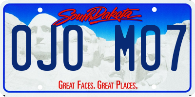 SD license plate 0JOM07